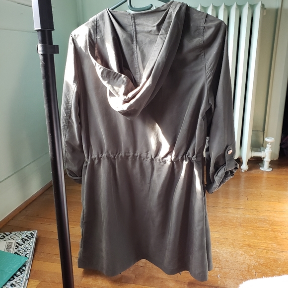 Army Green diagonal zip spring jacket - Picture 4 of 7